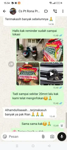 Testimonial Papan Bunga kadudodol